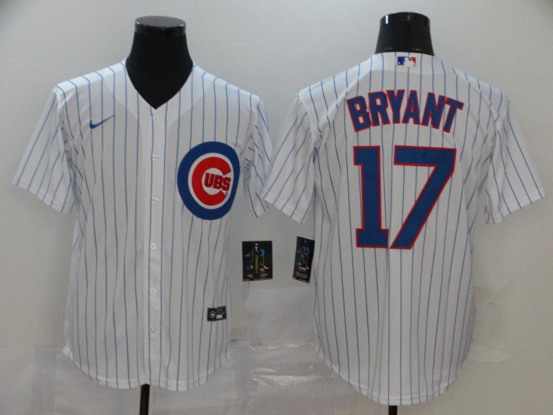 Men Chicago Cubs #17 Bryant White Game Nike MLB Jerseys->new york yankees->MLB Jersey